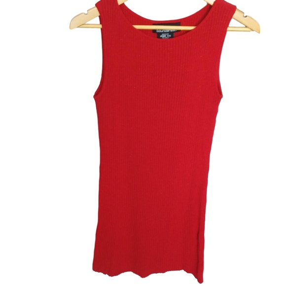 No Boundaries Red Sparkly Sleeveless Sweater Dress - Picture 6 of 7